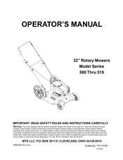 MTD 11A-506L062 Operator's Manual