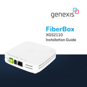 Genexis XGS2110 Installation Manual