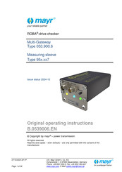 Mayr ROBA 95 7 Series Original Operating Instructions