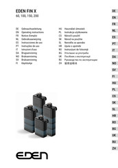 Eden FIN X 100 Operating Instructions Manual