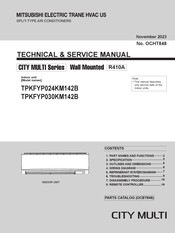 Mitsubishi Electric CITY MULTI TPKFYP024KM142B Technical & Service Manual