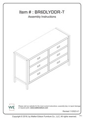 Walker Edison BR6DLYDDR-T Assembly Instructions Manual
