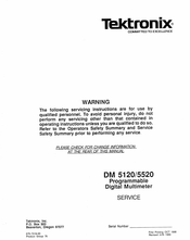 Tektronix DM 5120 Manual