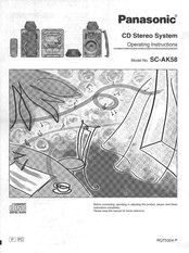 Panasonic SC-AK58 Operating Instructions Manual