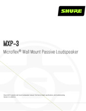 Shure Microflex MXP-3 Manual