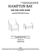 HAMPTON BAY WINDSOR A211075000 Use And Care Manual