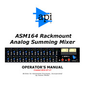 API ASM164 Operator's Manual