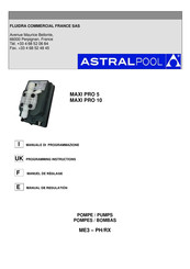 Astralpool MAXI PRO 5 Programming Instructions Manual