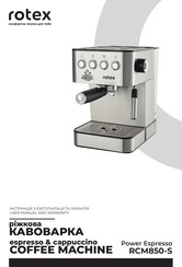 Rotex Power Espresso RCM850-S User Manual And Warranty