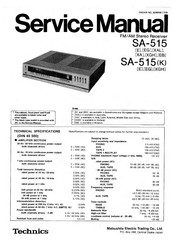 Technics SA-515 CE Service Manual