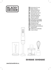Black & Decker BXHB800E Instructions For Use Manual