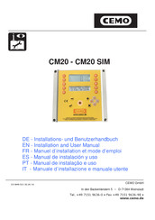 CEMO CM20 SIM Installation And User Manual