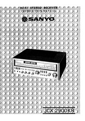 Sanyo JCX2900KR Instruction Manual