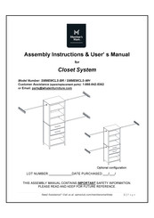 Member's Mark SMMEMCLS-WH Assembly Instructions & User Manual