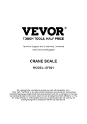 Vevor SF921 Manual