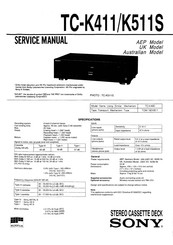 Sony TC-K411 Service Manual