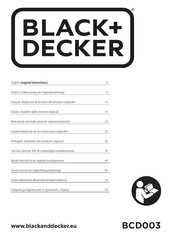 Black & Decker BCD003N Original Instructions Manual