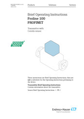 Endress+Hauser Proline 100 PROFINET Brief Operating Instructions