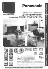 Panasonic Omnivision PV-DF2700 Operating Instructions Manual
