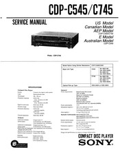 Sony CDP-0945 Service Manual