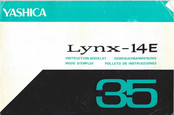 Yashica Lynx-14E Instruction Booklet
