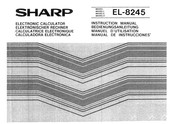 Sharp EL-8245 Instruction Manual