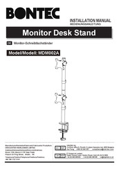 BONTEC MDM002A Installation Manual