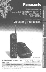 Panasonic KX-TC1701V Operating Instructions Manual