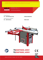 HOLZMANN MASCHINEN TS250F1600 400V User Manual