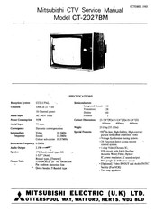 Mitsubishi Electric CT-2027BM Service Manual