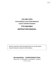 Shimadzu CTO-20A Instruction Manual