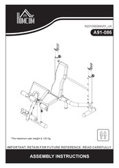 Homcom A91-086 Assembly Instructions Manual