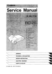 Canon RC-251 Service Manual