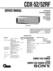 Sony CDX-52RF Service Manual