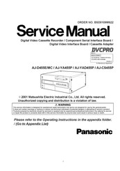 Panasonic AJ-YA455P Service Manual