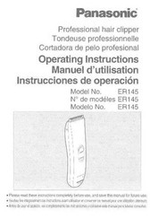 Panasonic ER-145 Operating Instructions Manual