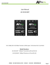 AVPro Edge AC-EX150-BR User Manual