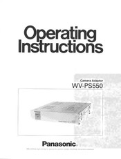 Panasonic WVPS550 - MONITOR Operating Instructions Manual