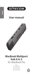Sitecom MacBook Multiport hub 6 in 2 User Manual