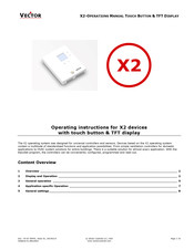 Vector X2 SRD2-411.103 Operating Instructions Manual