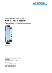 Weinzierl KNX IO 410.1 secure Operation And Installation Manual