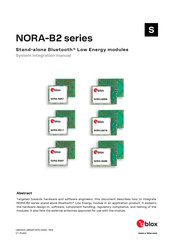 Ublox NORA B221 System Integration Manual