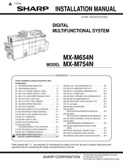 Sharp MX-M654N Installation Manual