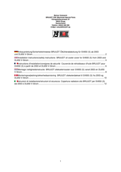 BRUUDT S-2003 Installation Instructions And Safety Information