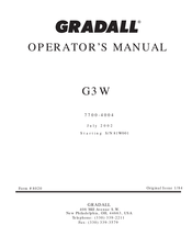 Gradall G3W Operator's Manual