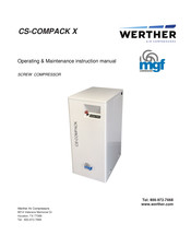 MGF WERTHER CS-COMPACK X Operating & Maintenance Instruction Manual