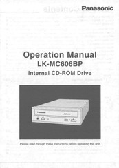 Panasonic LK-MC606BP Operation Manual
