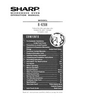 Sharp R-426HQ Operation Manual