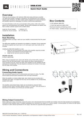 JBL SYNTHESIS SMA-8300 Quick Start Manual