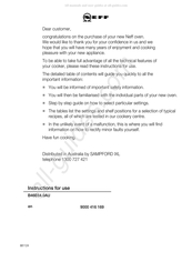 NEFF B46E64N0AU Instructions For Use Manual